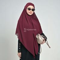 Gambar Hijaberies - Khiban Instan (Hijab Bandana Instan 2 Layer Bahan Ceruty Babydoll) - Burgundy dari Hijaberies Kota Bandung 4 Tokopedia