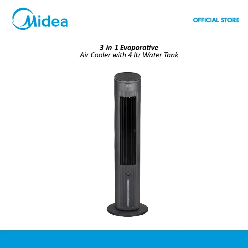 Midea 3-in-1 Evaporative Air Cooler - MAC-400R0-BPH - Remote and Ionizer Technology 4 Liter-Pendingin Ruangan Penyejuk Udara Evaporasi Cooling Fan Dengan Ice Pack-FREE ONGKIR JABODETABEK-REMOTE CONTRROL