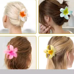 MC JP2064 Jepit Rambut Jedai Model Bunga Kamboja Bali Hair Clip Akrilik Aksesoris Rambut dengan Pilihan Warna Cerah dan Elegan