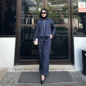 Lavyna One Set Denim by Keenohel | one set | one set denim | top pants | atasan bawahan