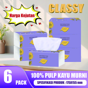 【Promo Terbatas】 6Pcs 360 helai cushion tisu muka deluxe lembut -CLASSY