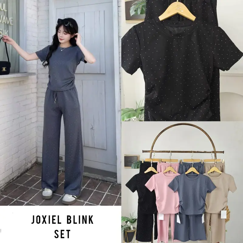 Joxiel Blink Set Oneset Wanita BKK Bangkok Set Long Pants Korean Style by Jannetsroom 0