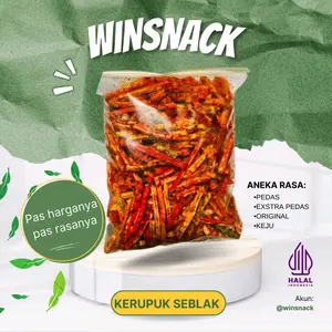 WINSNACK 1KG KERUPUK SEBLAK JAAT BETON PEDAS DAUN JERUK/ORIGINAL DAUN JERUK