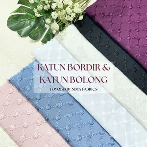 0.5 meter Kain Katun bordir dan borer Premium / KATBOL