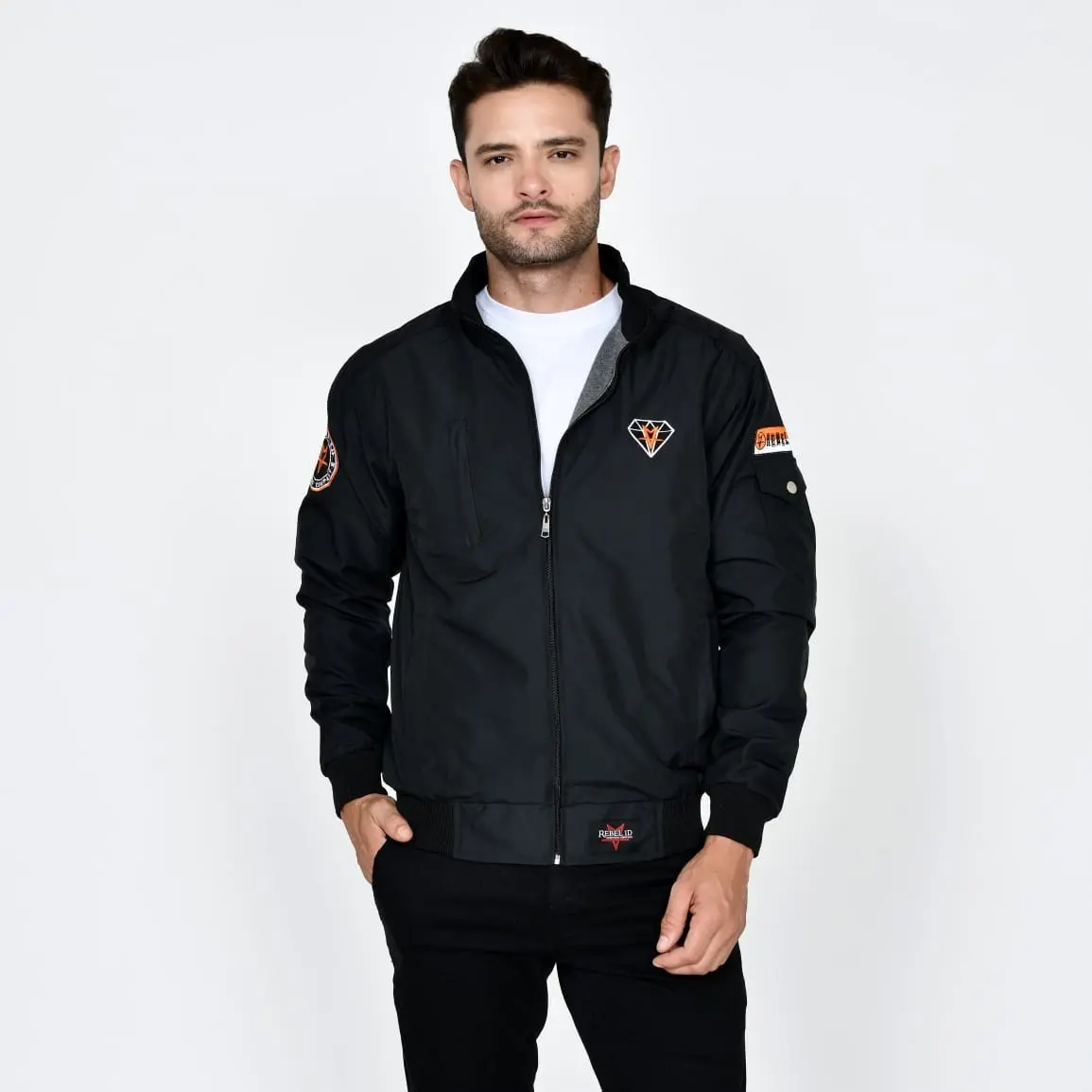 JAKET CASUAL PRIA DIAMOND Mat Taslan JN Full Bordir Distro Kain Keren Lembut