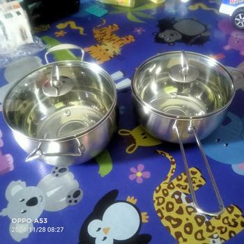 Product Review of GOLDEN EAGLE - Panci Set 16CM dan 18CM Panci Rebus Tutup Kaca Soup Pot Stainless Steel from t** I**g 2