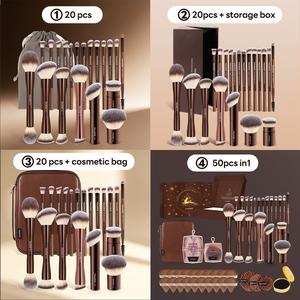 Set de brochas de maquillaje profesionales y suaves MAANGE, 1 set de brochas de maquillaje multifuncionales para polvo, líquido y crema, Herramientas de maquillaje para mujeres #LOS MÁS VENDIDOS