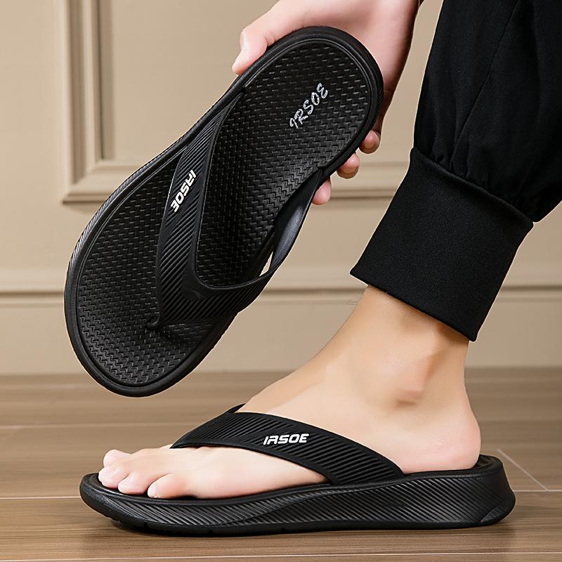 IRSOE Sandal jepit modis terbaru untuk pria dan wanita, nyaman dan anti air anti slip sandal pria sepatu cowok keren sandal selop pria Sendal Karet 2