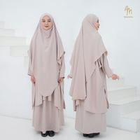 Gambar Maslaha Niqab | (ZHAFIRA SERIES) - Zhafira Long French Khimar | Long FK Instant Umroh Shamira Stretch | Free Cadar Tali - Hitam dari Maslahaniqab Kab. Bandung 4 Tokopedia