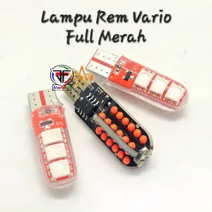 Lampu Rem Vario + Lampu Kota Vario LED Old Vario KZR Bohlam dan Vario 110 Karbu Warna Putar2 MERAH Mode Soket Colok T10 ( 3 biji Khusus Vario 2 Lampu Rem + 1 Lampu Kota ) Motorcycle