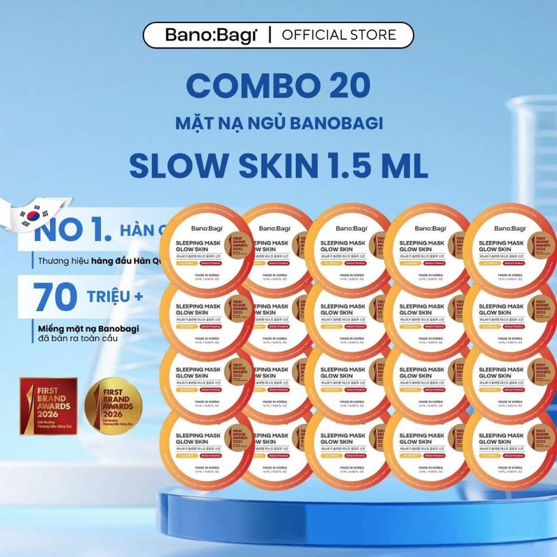 Combo 20 Miếng Mặt Nạ Ngủ Banobagi Glow Skin 1.5ml/Miếng - Bano:Bagi