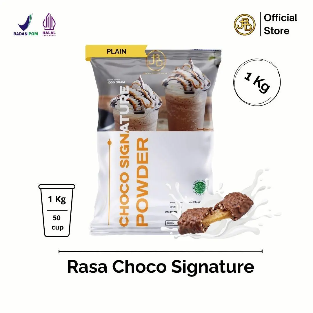 Bubuk Minuman Premium Rasa CHOCO CARAMEL / CHOCO SIGNATURE 1Kg  JBD | Jakarta Bubble Drink | HALAL&BPOM