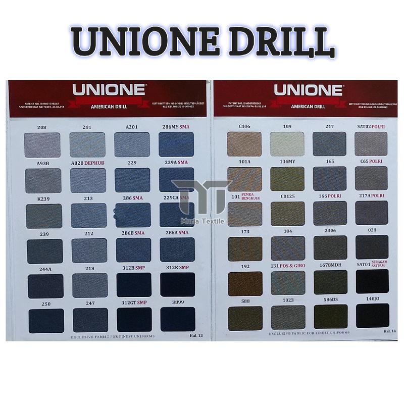 Unione drill bahan seragam celana, kemeja 2