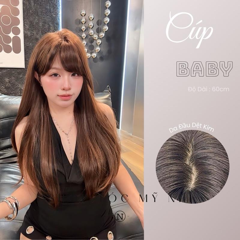  Tóc Giả Mỹ Nhi Mái Thưa Cúp Layer Bầu NG03 dài 60cm  kèm phụ kiện  