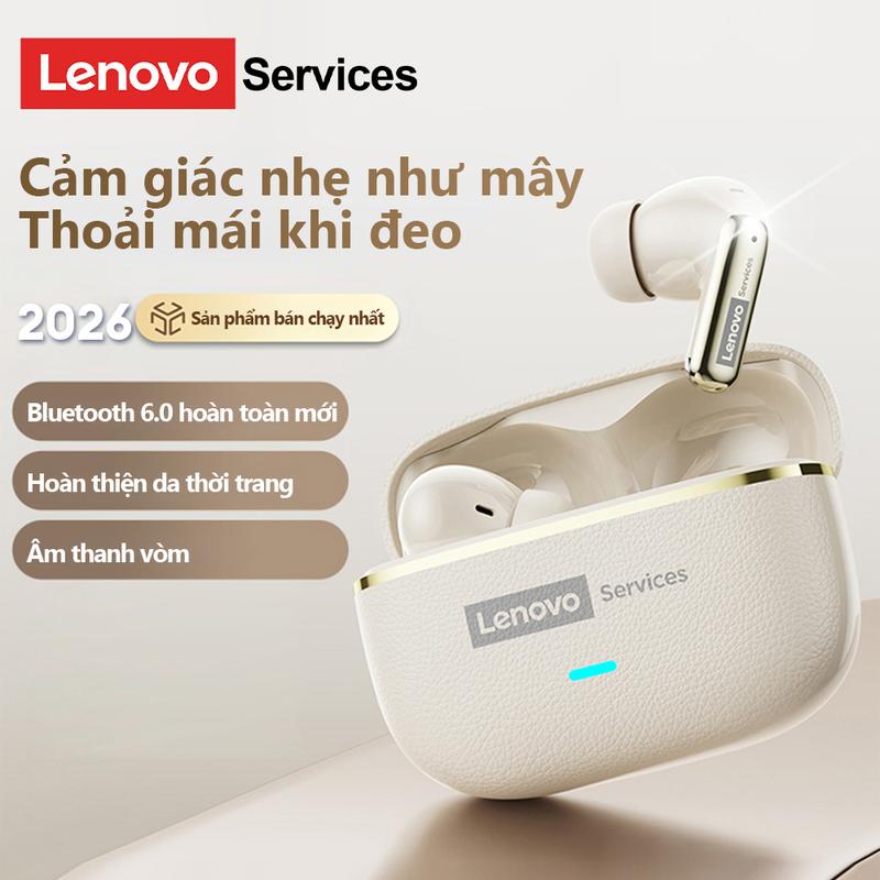 Tai Nghe Nhét Tai Nghe Bluetooth Lenovo LE208-TWS-6.0, Dịch Giọng AI, Không Dây, ENC Khử Tiếng Ồn, Pin Dài, Âm Thanh HIFI, Chế Độ Chơi Game,