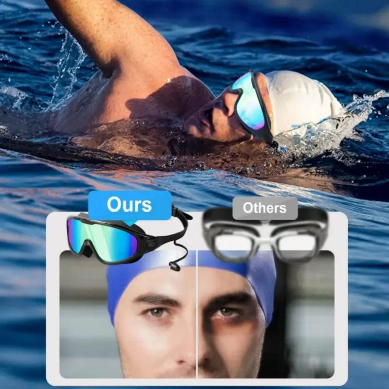 Anti-fog Swimming Goggles, Durable Swimming Goggles with Nose Clip & Ear Plug, Swimming Goggles for Men & Women 7