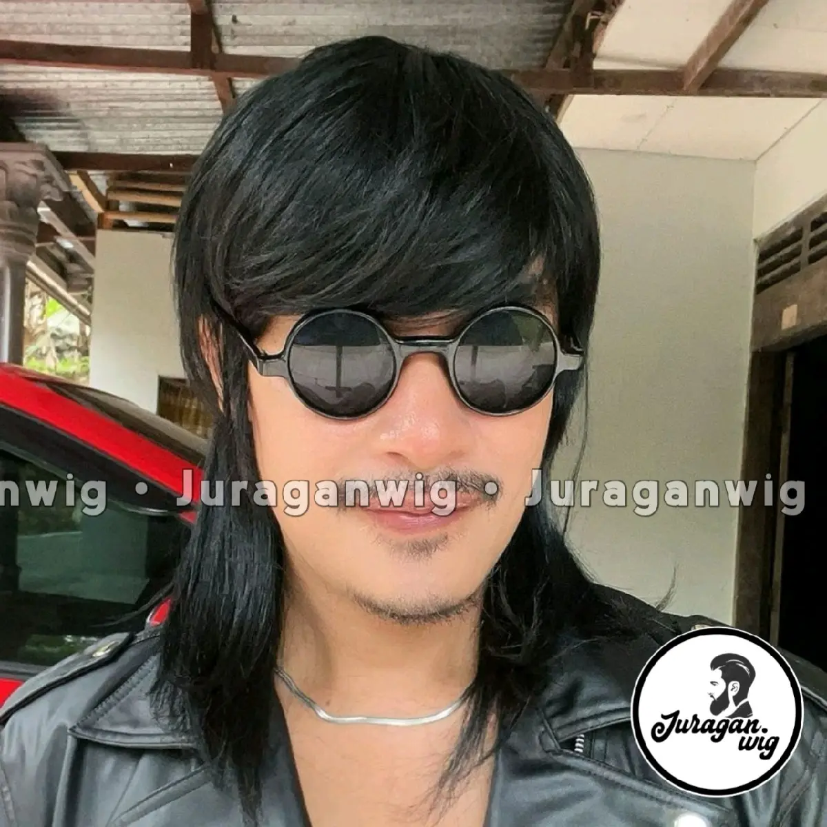 Wig Pria Korea Rambut Mullet Kuncir Rambut palsu murah