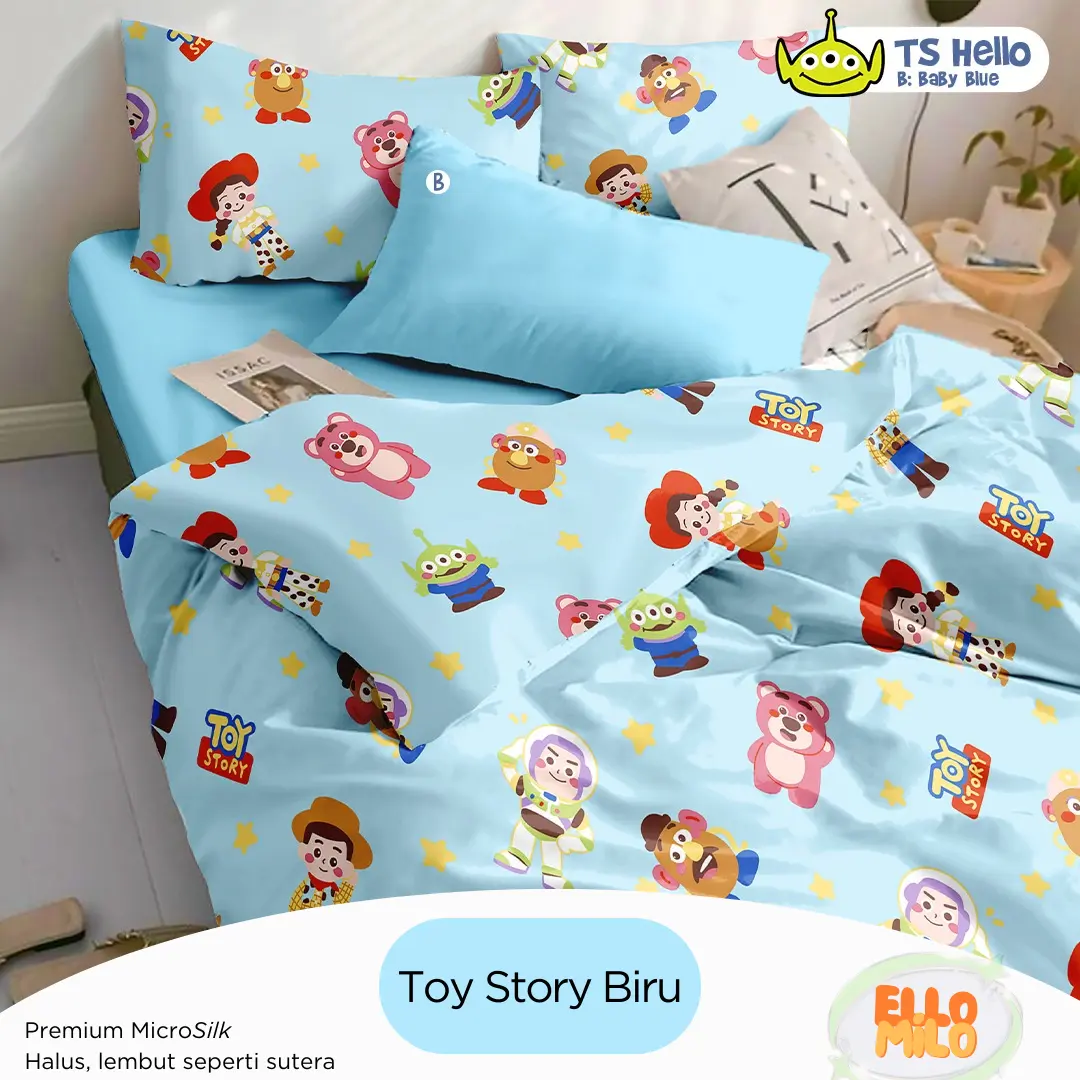 Sprei Set TS (TANPA BED COVER) | Katun Microsilk Star Collection | 90x200 100x200 120x200 140x200 160x200 180x200 200x200 | FREE karet anti geser | King size Queen Size Single Size