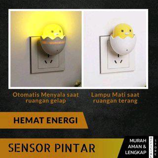 Lampu Tidur LED Ayam Sensor Cahaya Night Light Warm White 5W - GY01 - Yellow Lampu Kamar Kuning saklar 4