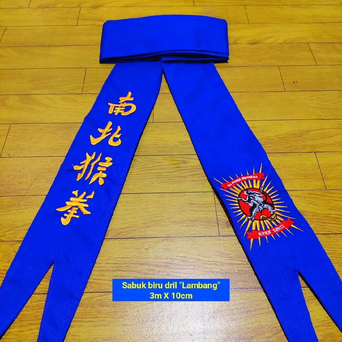 sabuk biru bahan japan drel ikspi sabuk beladiri ikspi kera sakti