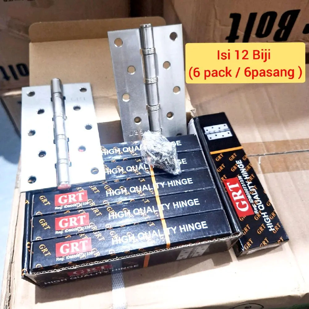 1 BOK 12pcs Engsel pintu rumah 5inch engsel Jendela Tebal 3 4 Gold Series