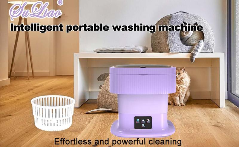 Product Introduction of Portable Washing Machine, 13L 2 in 1 2kg Mini Washing Machine and Dryer, Portable Washe, Small Washing Machine with 3 Cleaning Modes for Panties, Socks, Underwear, Camping, RV, Travel 5