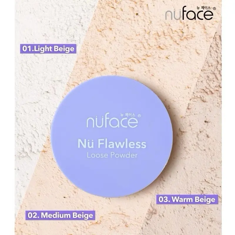 Nuface Loose Powder Light Beige /Medium Beige /Warm Beige Paket Flawless Skin 0