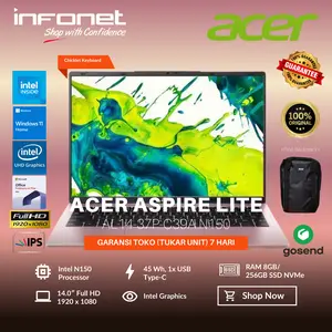 Acer ASPIRE LITE AL14-37P-C39A N150 8GB 256GB SSD 14" FHD IPS W11H OH2024