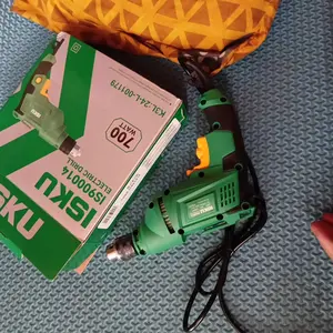 ISKU Mesin Bor Set 700W 220V & Mesin Gerinda Tangan 500W 220V Multifungsi untuk Proyek Pemotongan dan Pekerjaan Presisi