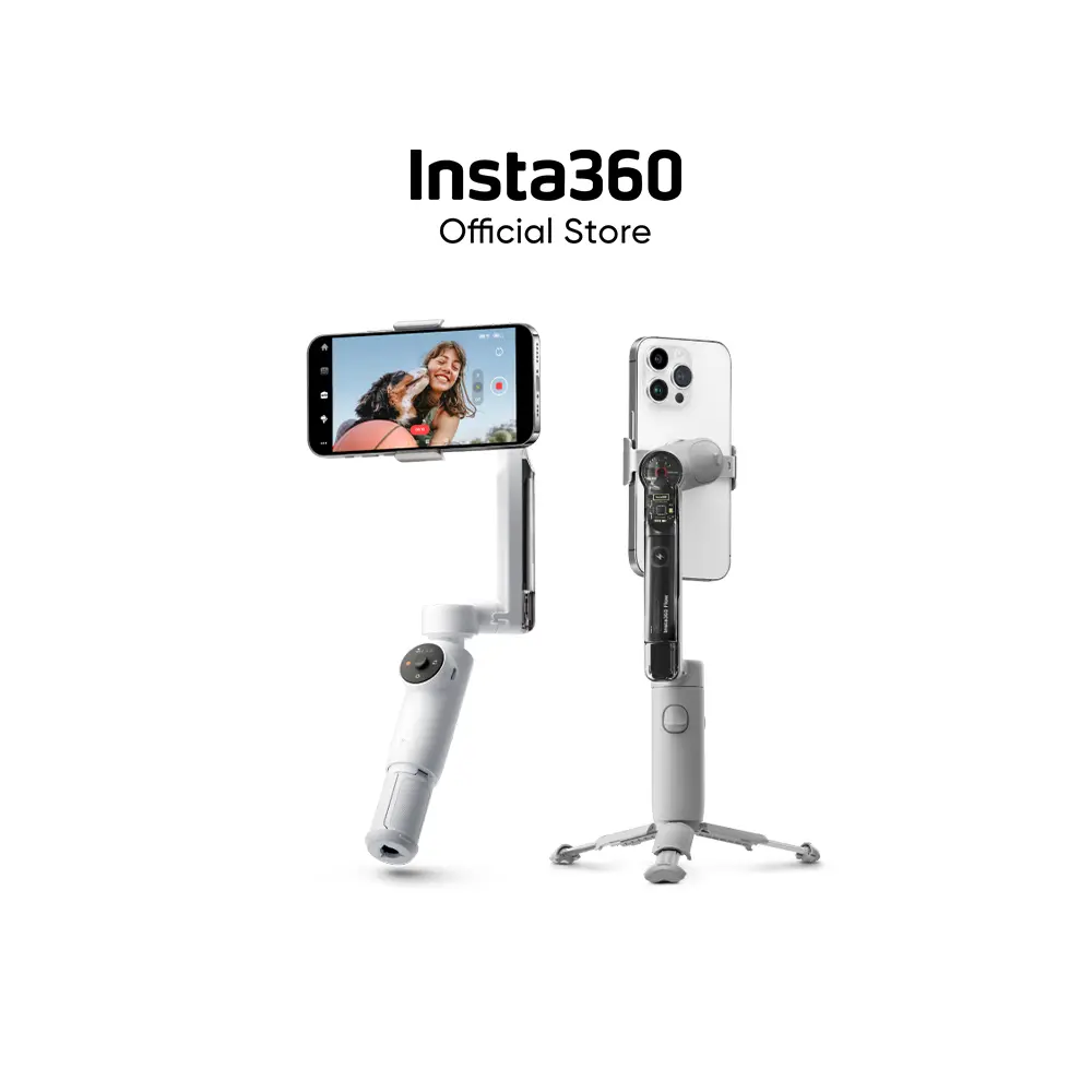Insta360 Flow Smartphone Stabilizer AI-Powered Auto Tracking Gimbal - Standalone, Summit White