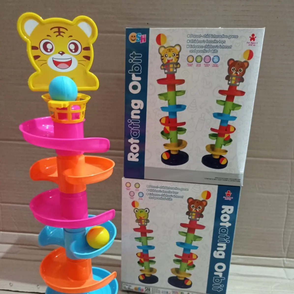 Mainan rotating orbit rolling ball | mainan seluncuran bola | mainan edukasi anak anak Bayi