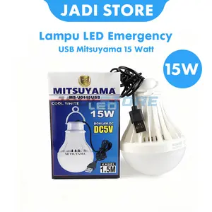 MITSUYAMA Lampu LED USB 5W 8W 10W 15W Bohlam Emergency Super Terang Lampu Darurat Mati Lampu Portable Colok Powerbank Laptop Lampu Gantung Kamar Tidur Berkemah Camping Outdoor Hemat Energi Praktis Awet Kualitas Original Alat Penerangan Serbaguna