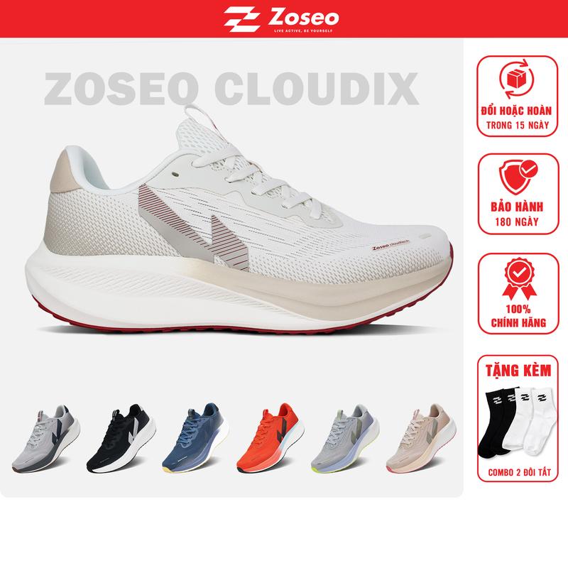 [MẪU MỚI] Giày thể thao chạy bộ đế Phylon cao cấp nam nữ Zoseo Cloudix - Sneaker Running shoes thoáng khí siêu nhẹ, siêu êm đi làm đi chơi tập gym chạy bộ hàng ngày có size 36 đến 45