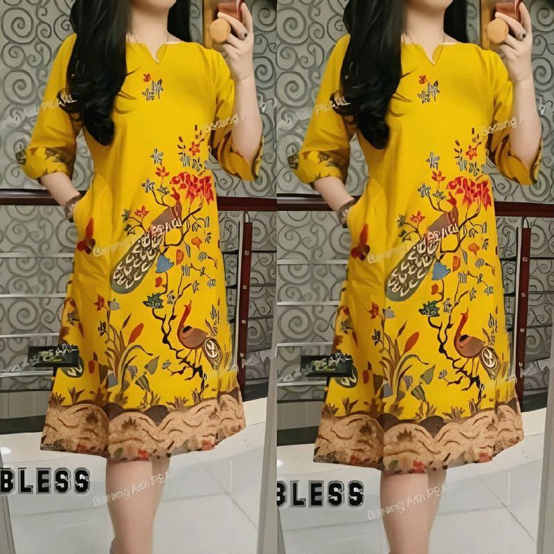Tunik Batik Kantoran Standar Ld 106cm 4