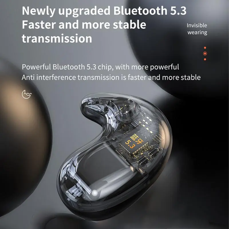 X55 Sleeping Earbuds with Hi-Fi Stereo Sound Waterproof Build-in Mic Noise Cancelling For iPhone For Andriod Touch Control Earphones 3