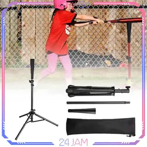 Batting Tee Baseball Softball Adjustable Heavy Duty 3 Pod Travel Tee Portable Untuk Latihan Hitting Practice Bola Kasti