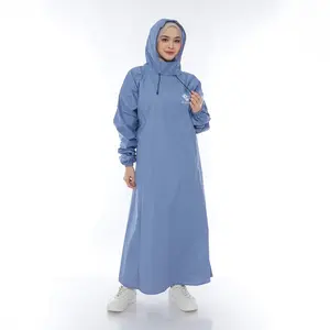 El Halwa Jas Hujan Gamis Stylish Nyaman Elastis Anti Rembes Matt PVC Premium By El HALWA Raincoat Tebal