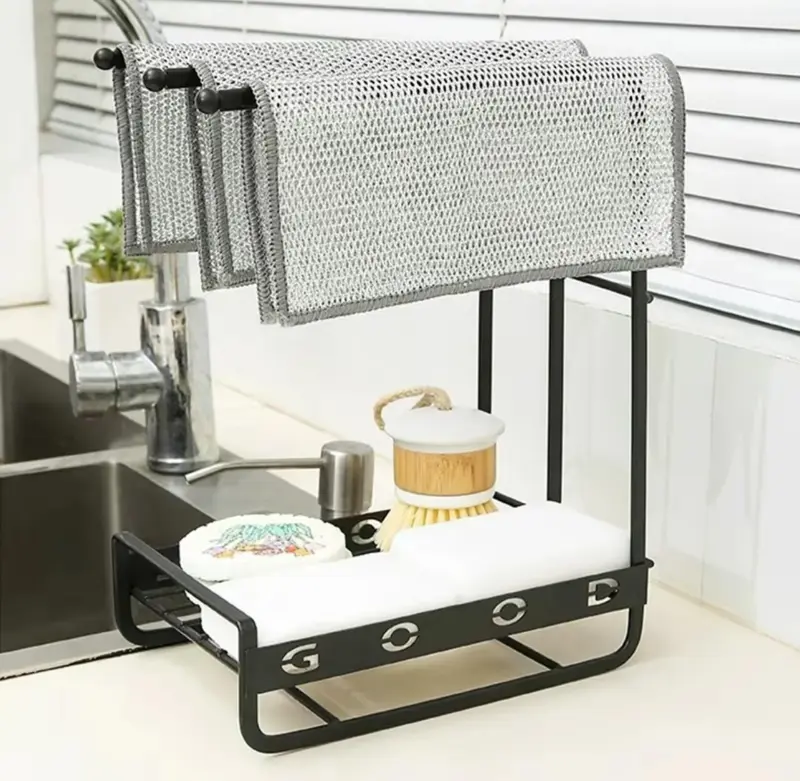 [BISA COD Kain Kawat] Lap Spons Halus / Lap Dapur Serbaguna Pembersih Piring Panci Sikat Kompor Serbet Kawat Spons Cuci Kuali Wajan 6