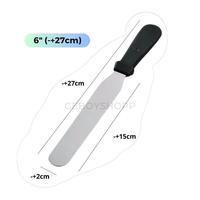 Gambar Spatula Kue / Polesan Kue Stainless Steel Gagang Hitam - Cake Kitchenware - 6" (27cm) dari Geboyshopp_NEW Kota Administrasi Jakarta Barat 4 Tokopedia