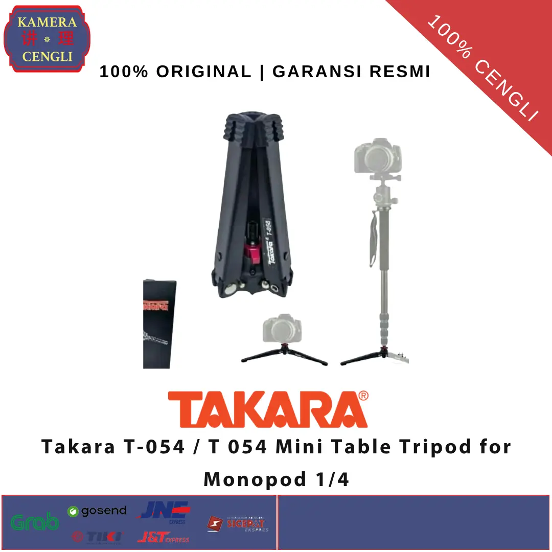 Takara T-054 / T 054 Mini Table Tripod for Monopod 1/4'' ORIGINAL