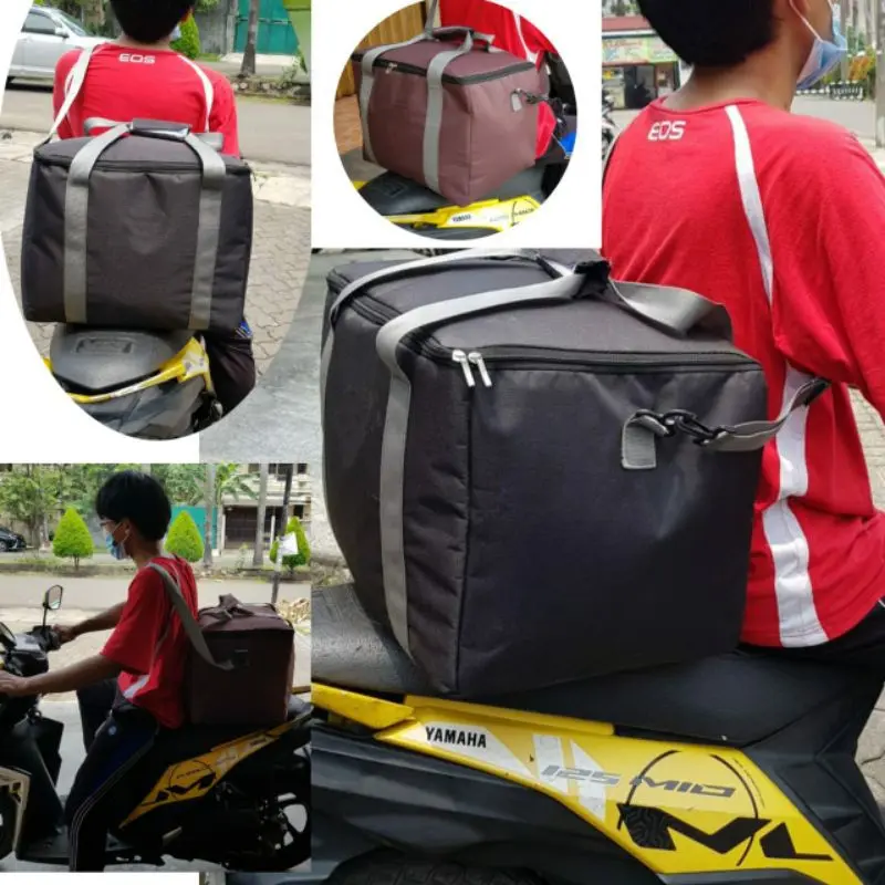 42 ltr 40x30x30 cm Tas Ojol Online Delivery Kurir Motor Jumbo Aluminium foil Cooler Bag Pendingin Penyimpan Es Bekal