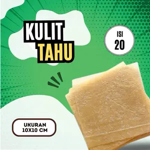 KULIT TAHU TAWAR 10X10 ISI 20 PCS HALAL TEKSTUR LENTUR UNTUK EKADO,HEKENG,LUMPIA UDANG
