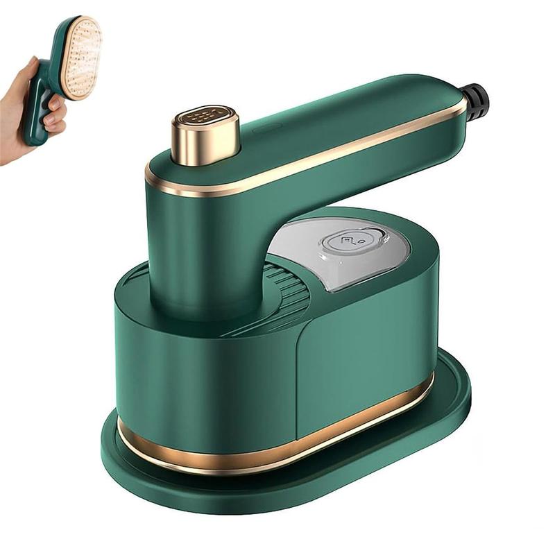 Product Introduction of Compact Travel Mini Iron – 180° Rotatable, Foldable Garment Steamer with Quick Heat-Up, Lightweight & Portable Design for Wrinkle Removal, Dark Green ABS Material, 3 Seconds Fast Wrinkle Resolution 1
