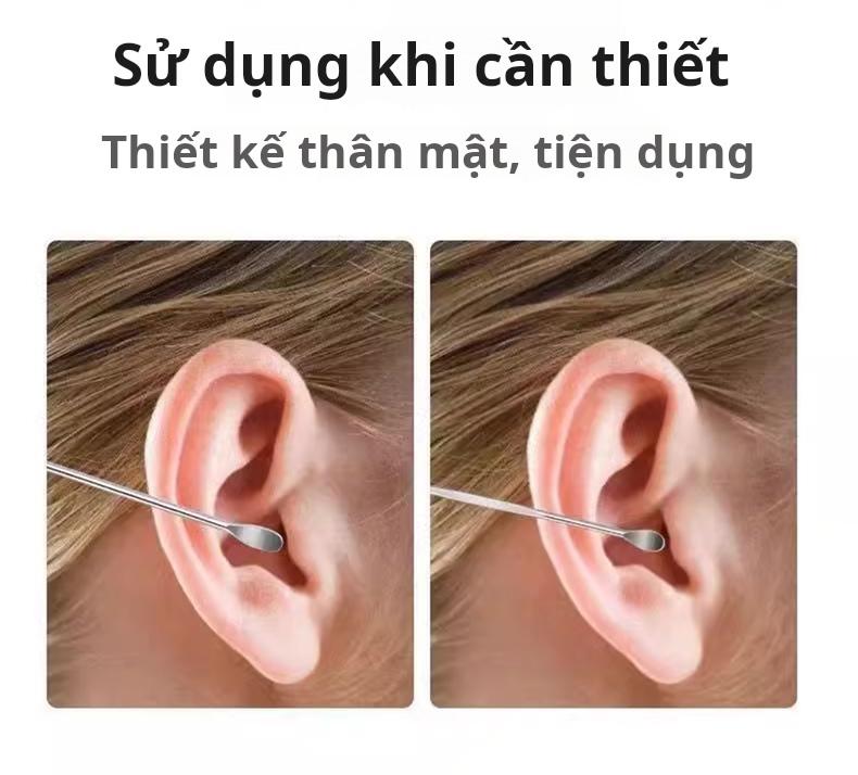 Product Introduction of Bộ Dụng Cụ LẤY Ráy Tai, Bộ 6 Món, Dụng Cụ Hữu Ích Cho Người Lớn, Thìa Dụng Cụ LẤY Ráy Tai Có Khóa Bằng Thép Không Gỉ 5
