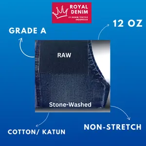KAIN DENIM 5 RIBU SAJA| 12oz Non-Stretch Cotton|1.5yard=1 celana