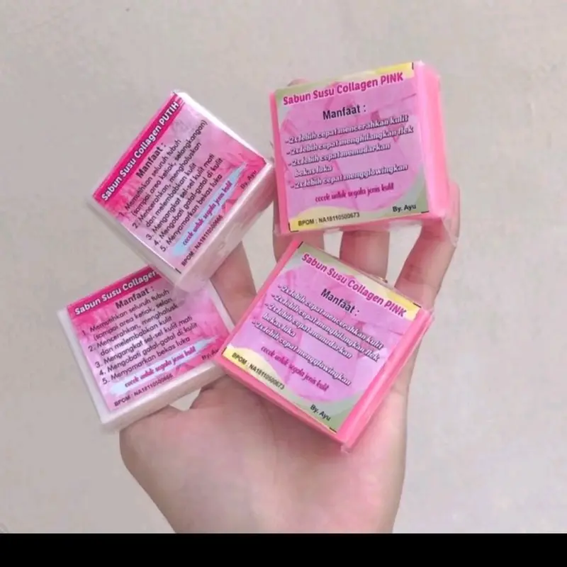 Sabun Susu Collagen PINK Viral by Ayu - Perawatan Kulit Terbaik - Berminyak, Soap, Vitamin, Mengencangkan, Mencerahkan 2
