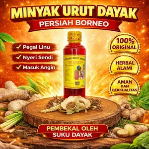 Minyak Urut Dayak Perisai Borneo Asli Kalimantan Asli