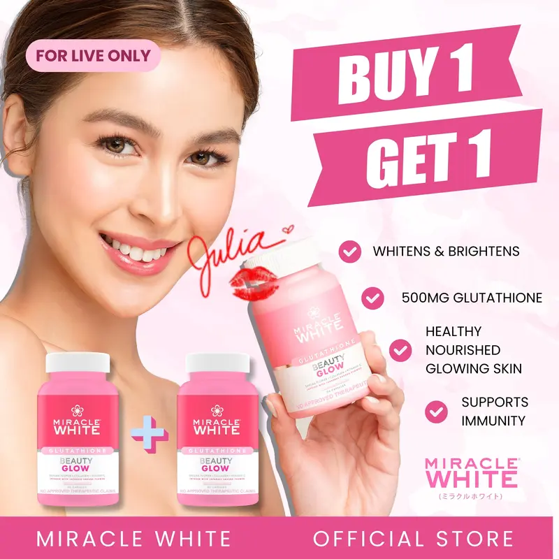 ULTRA WHITENING ANTI-AGING DUO (1 Miracle White Glutathione Beauty Glow + 1 Miracle White Glutathione Pure Glow ) - TikTok Shop Philippines ULTRA WHITENING ANTI-AGING DUO (1 Miracle White Glutathione Beauty Glow + 1 Miracle White Glutathione Pure Glow ) - TikTok Shop Philippines