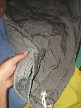 Product Review of 100k Dpt 5Pcs Celana Kanvas Semi Jeans Kolor Harian Santai Abu Cargo Karet Melar Nyaman Lembut Casual Pria from S**l 1