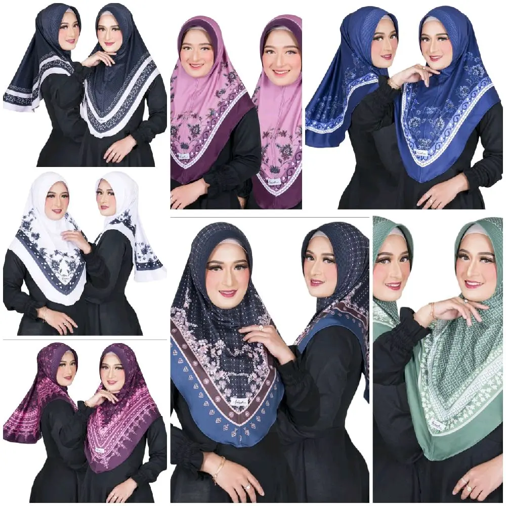 hijab bergo motif kerudung instan jersy printing jilbab langsung kerudung model baru jilbab viral hijab muslim trend masakini kerudung jilbab  Instan Kerudung Bergo haniyah signature Hijab yura Jersy motif Ped Anti Tembem Premium Rempel Syari Voal Nyaman